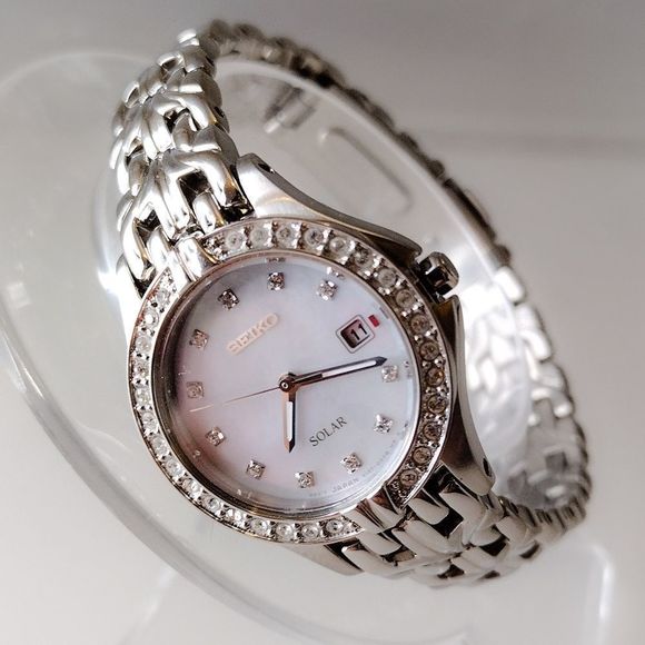 Seiko Accessories - Seiko Women's Solar Crystal Analog Stainless Watch